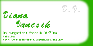 diana vancsik business card